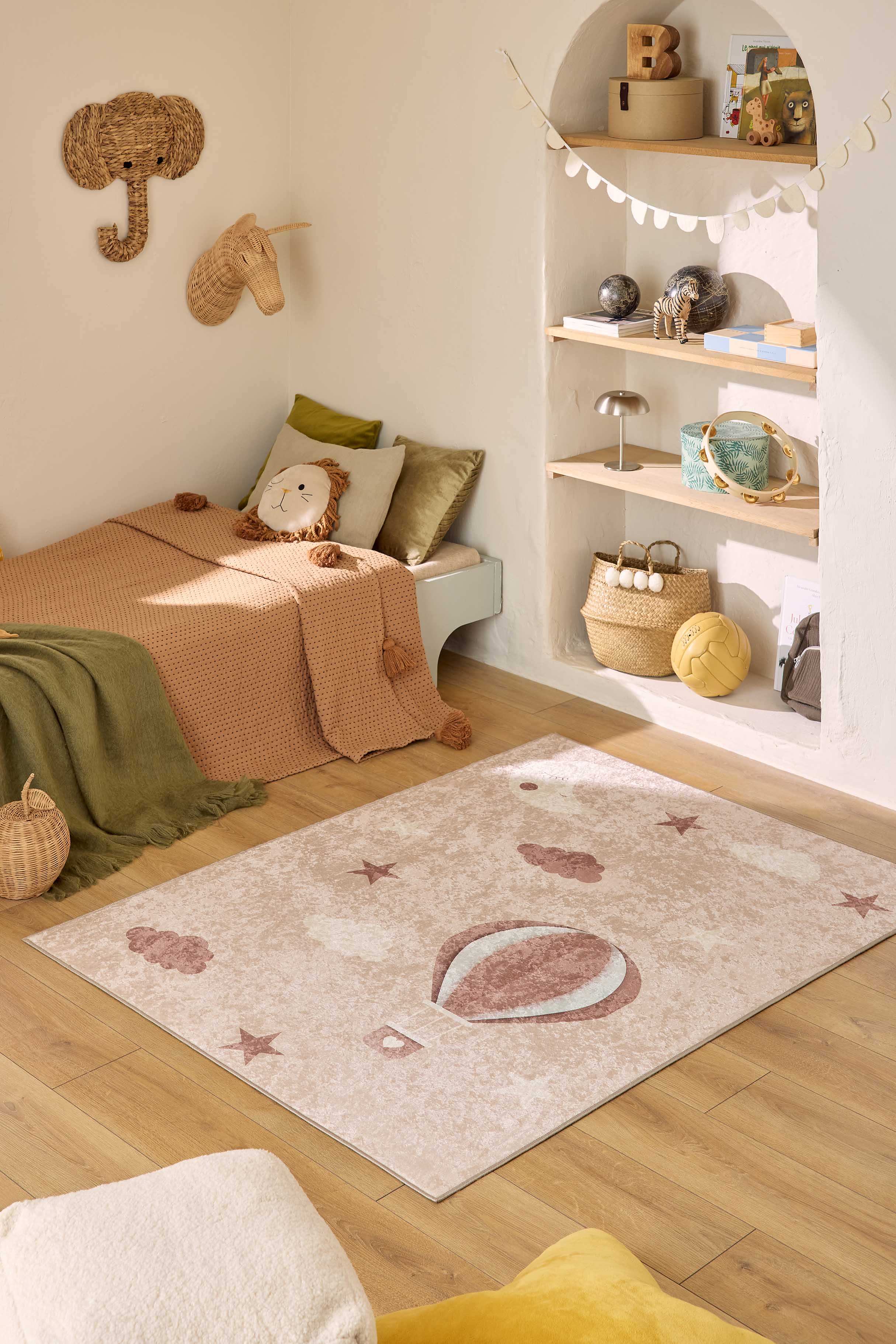 Happy - Tapis D'Intérieur - Polyester Imprimé - Beige