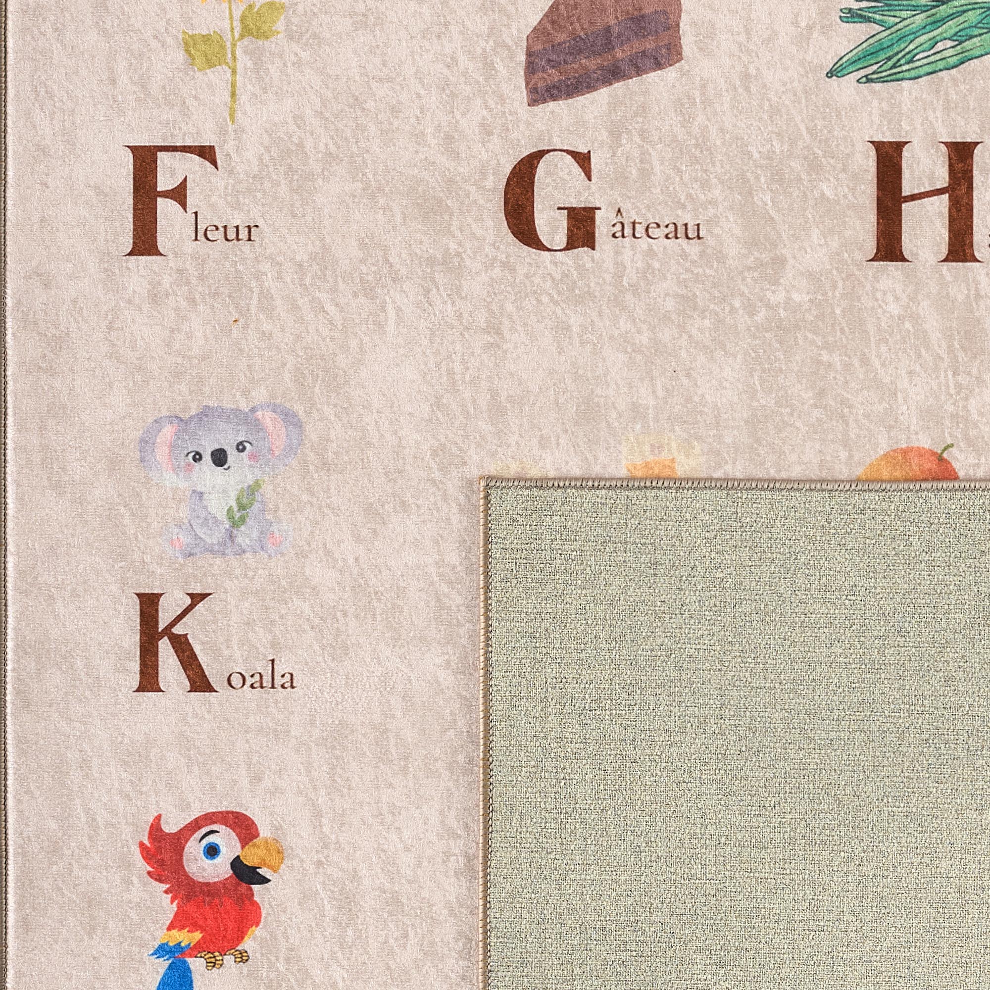 Happy - Tapis D'Intérieur - Polyester Imprimé - Beige