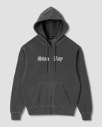 Hardcore Zip Hood - Washed Black