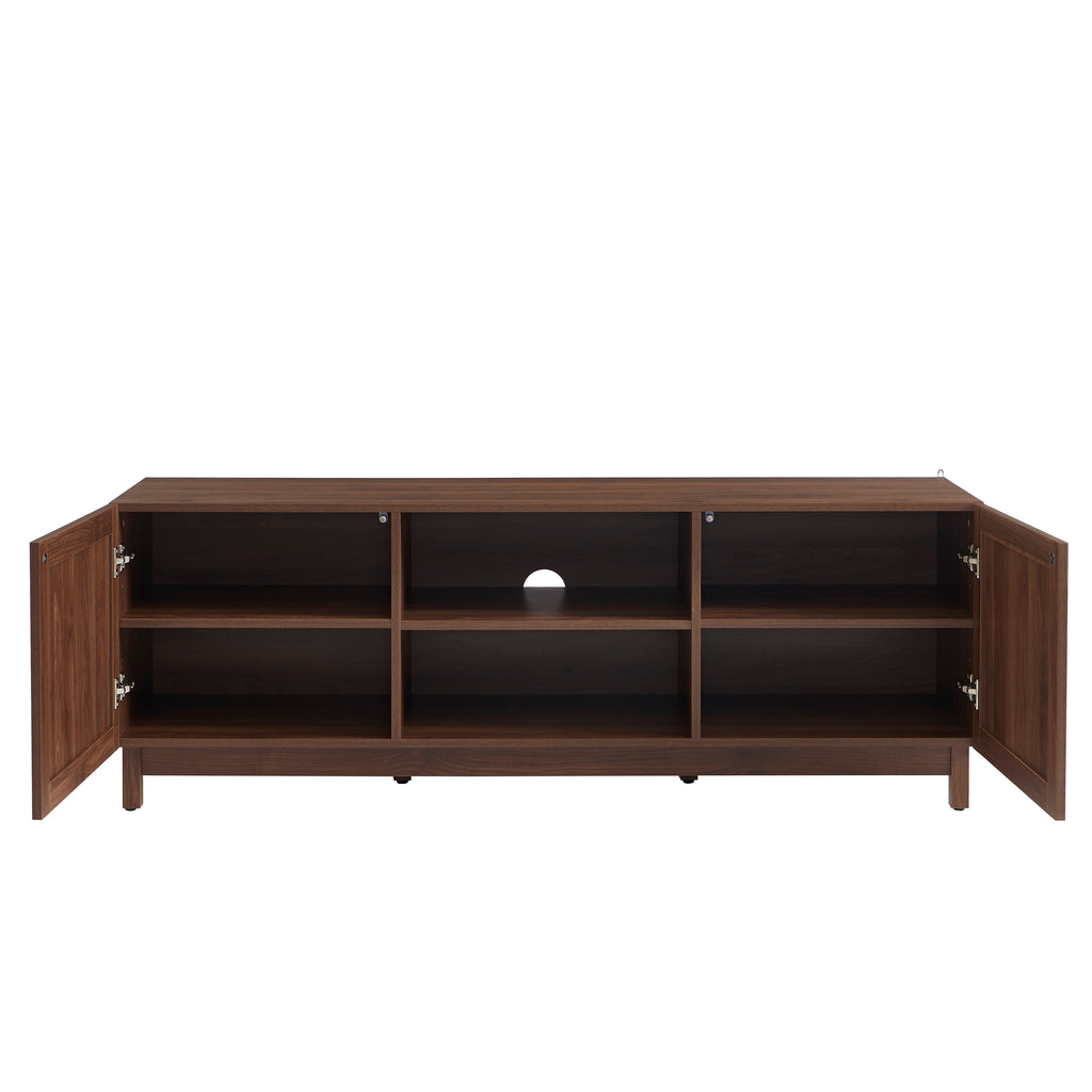 Haria - TV Unit - Walnut Effect and Rattan