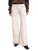 Harlow faux leather pants - Blanc