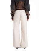 Harlow faux leather pants - Blanc