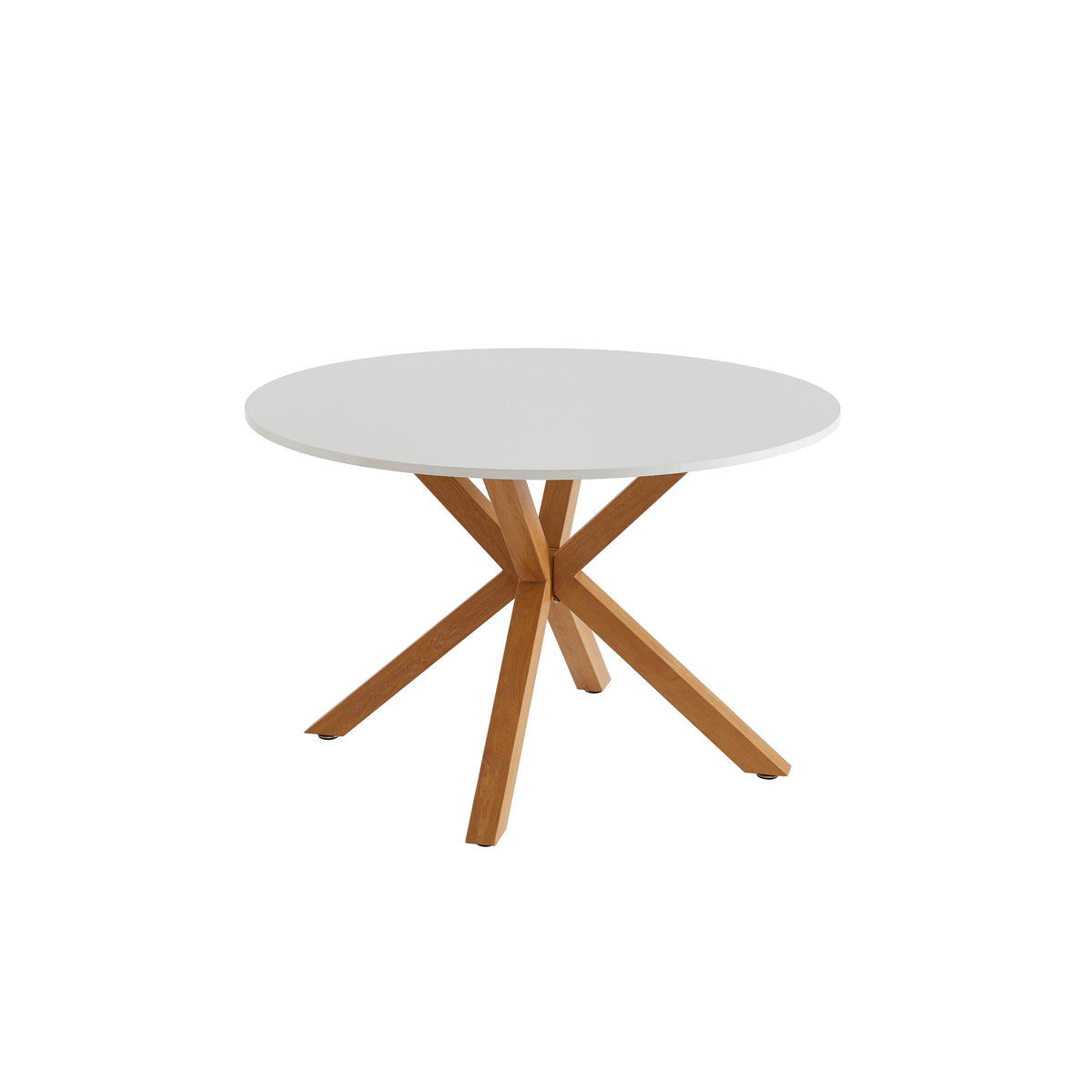 Mesa de comedor Harry - Blanco y efecto roble
