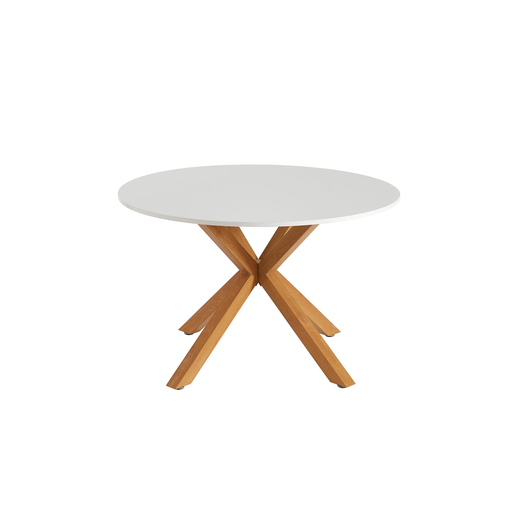 Mesa de comedor Harry - Blanco y efecto roble