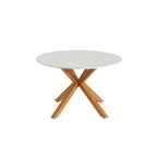 Mesa de comedor Harry - Blanco y efecto roble