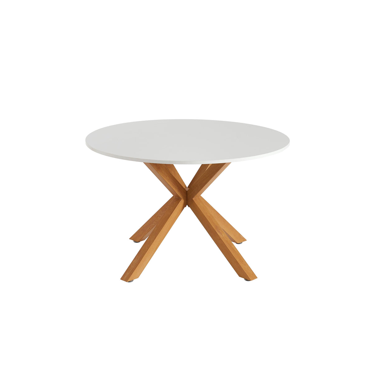 Mesa de comedor Harry - Blanco y efecto roble