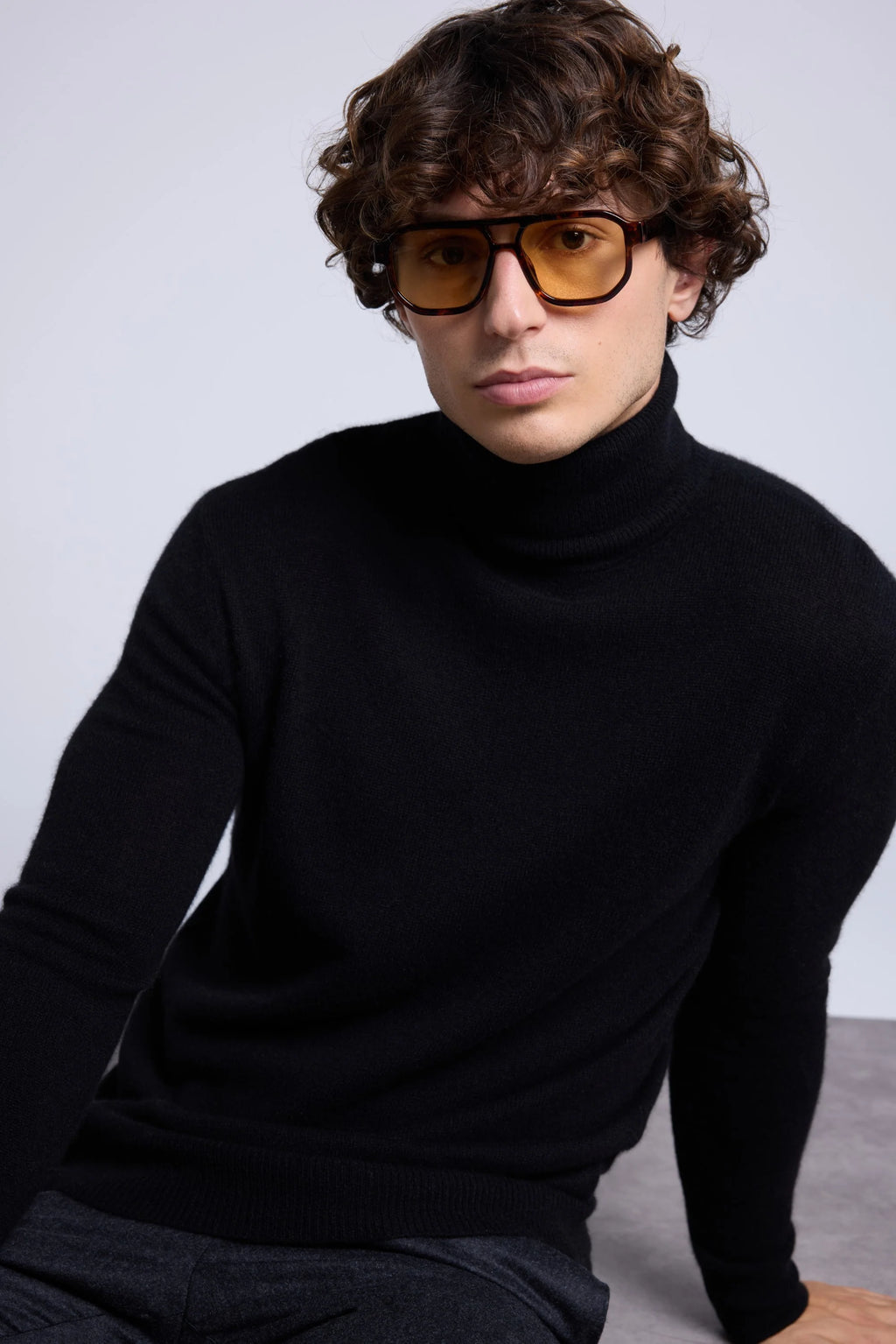 Pull Col Roule Harry - Noir - Homme