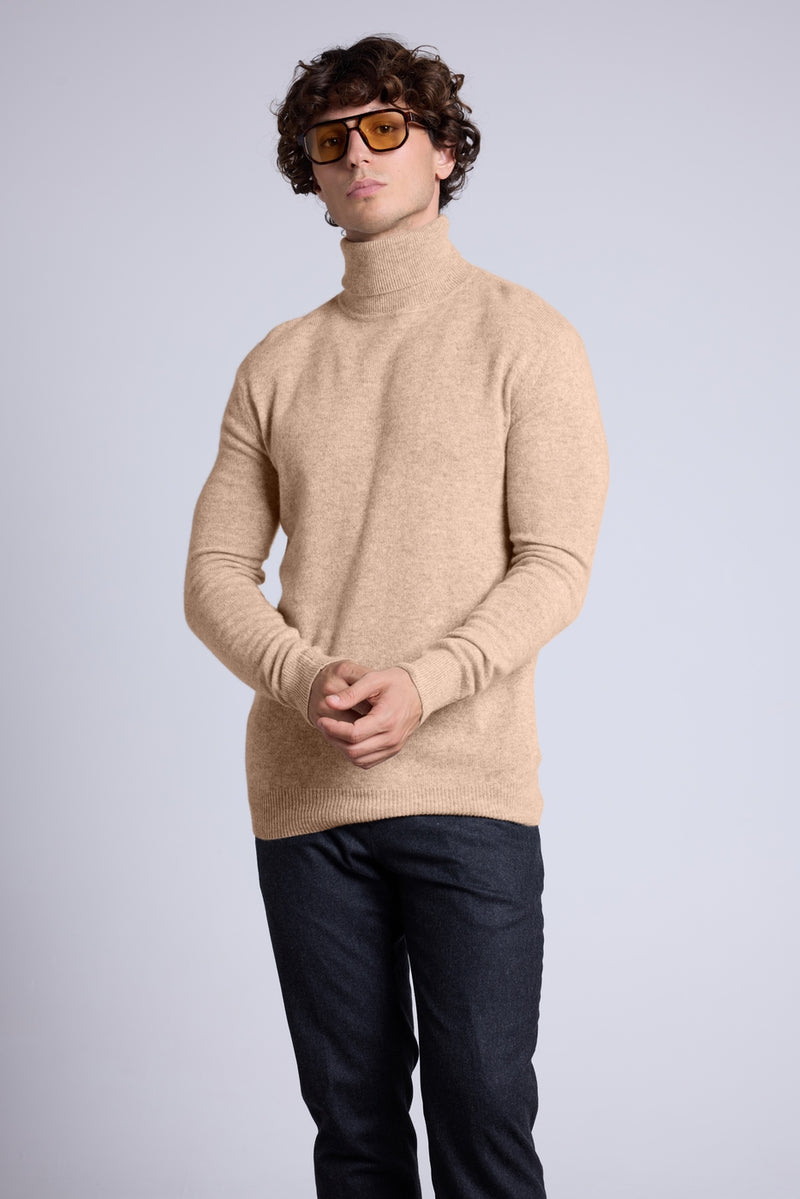 Pull Col Roule Harry - Beige Creme - Homme