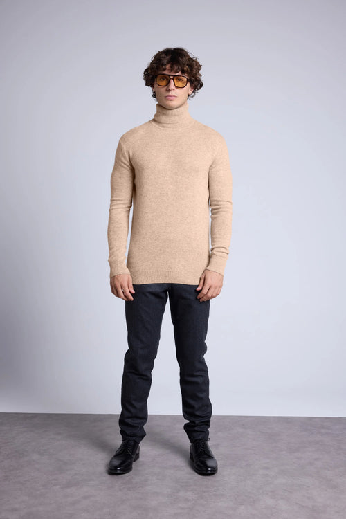 Pull Col Roule Harry - Beige Creme - Homme