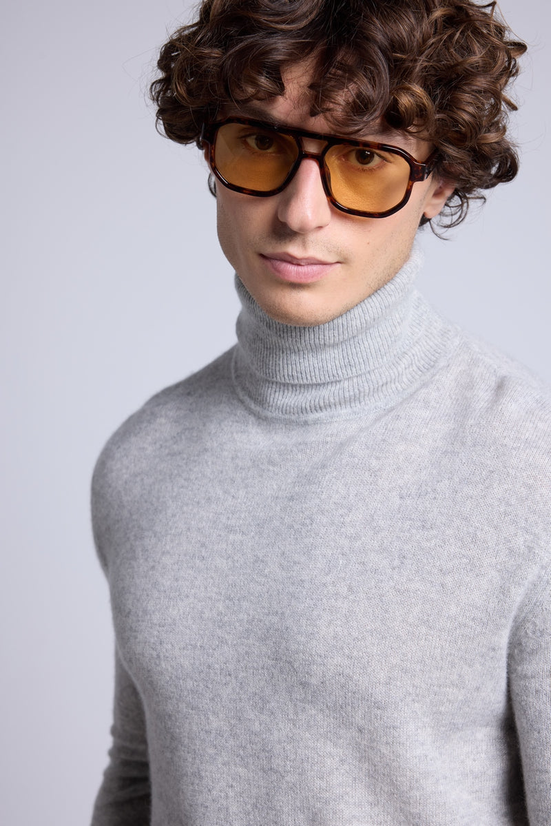 Pull Col Roule Harry - Gris Clair - Homme