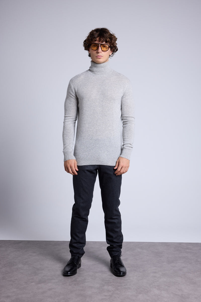 Pull Col Roule Harry - Gris Clair - Homme