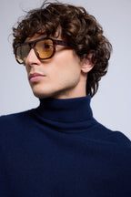Harry Roll Neck Jumper - Navy Blue - Men