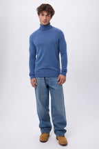 Harry Roll-Neck - Denim Blue - Men