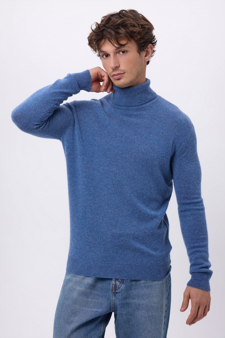 Harry Roll-Neck - Denim Blue - Men