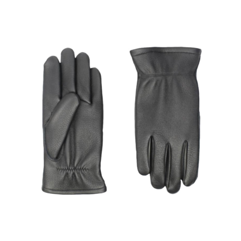 Gants Harry Cuir Doublés Lapin - Noir - Homme