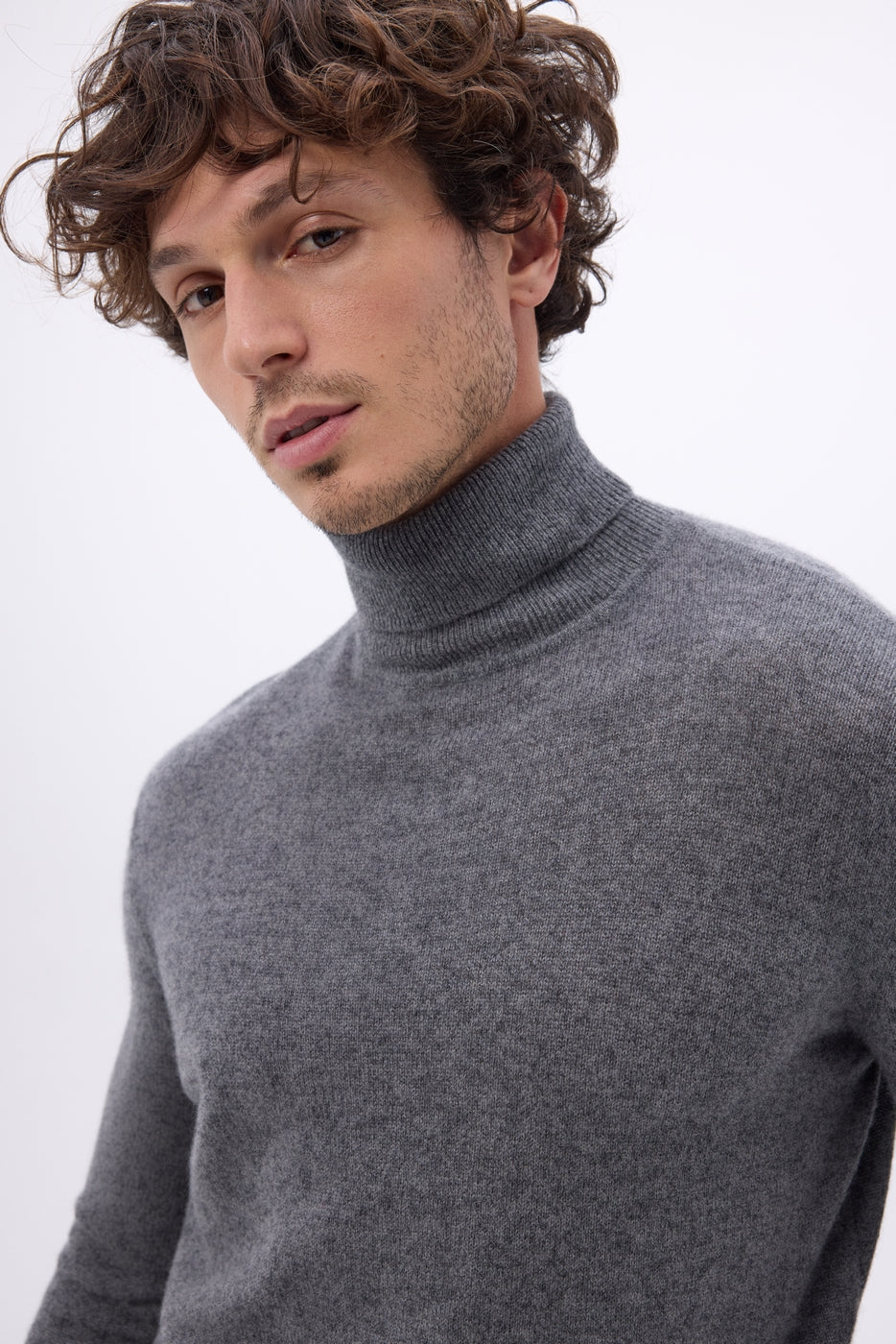 Harry Roll Neck - Dark Grey - Men