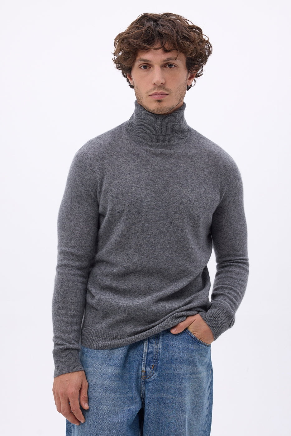 Harry Roll Neck - Dark Grey - Men