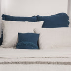 Washed Linen Cushion Cover with Fringed Finishes Hartyfrange - Piscin