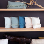 Washed Linen Cushion Cover with Fringed Finishes Hartyfrange - Piscin