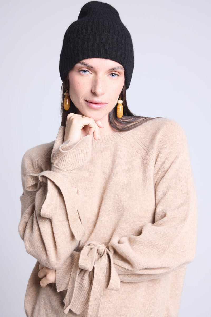 Unisex Beanie Hat - Black - Mixed