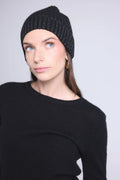 Gorro unisex Lurex Hat - Negro lurex plateado - Unisex