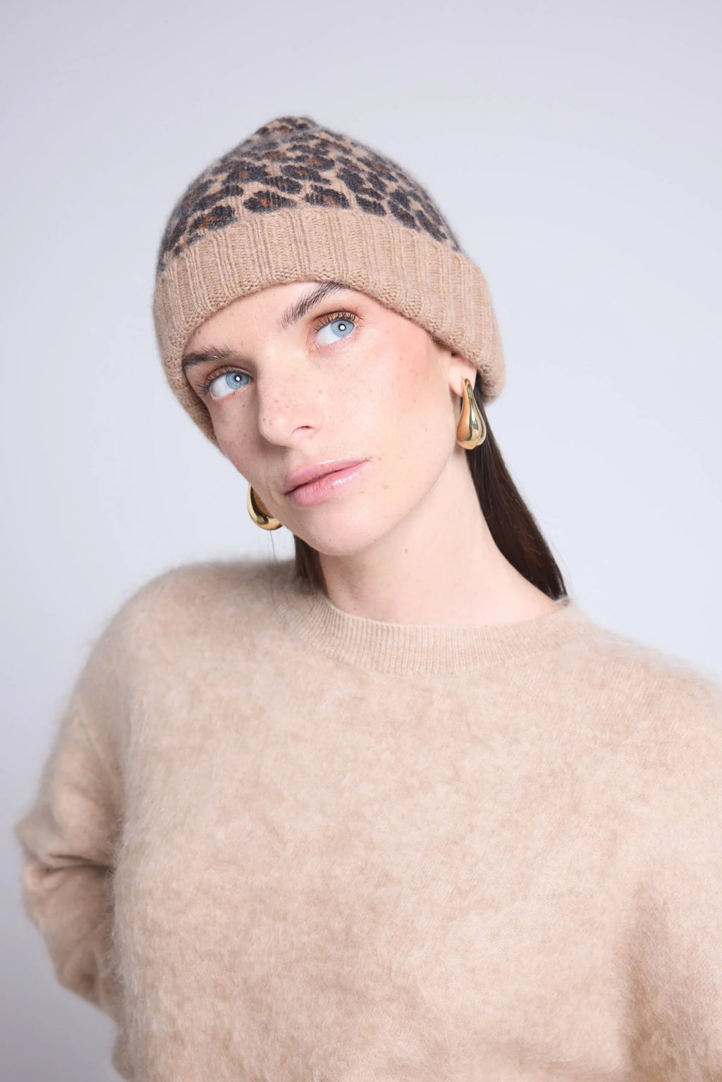 Bonnet Unisexe Leopard Hat - Beige Leopard - Mixte