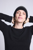 Bonnet Unisexe Surpiqures Hat - Noir Blanc - Mixte