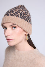 Bonnet Unisexe Leopard Hat - Beige Leopard - Mixte