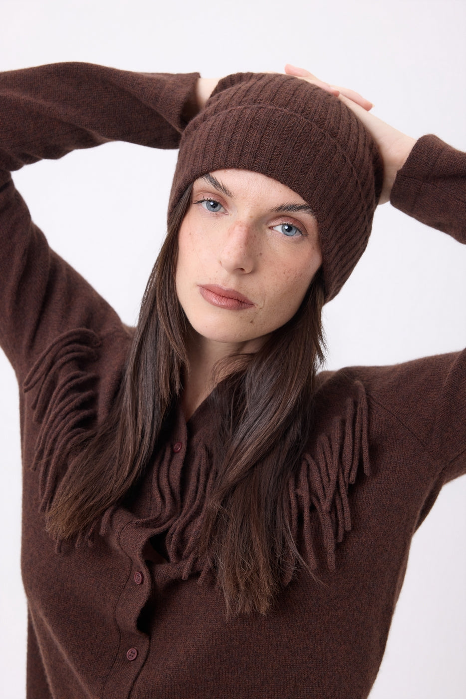 Muts Hat - Chocoladebruin - Unisex - 100% Kasjmier