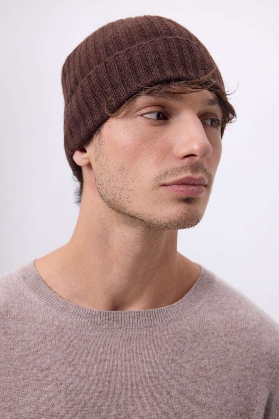 Muts Hat - Chocoladebruin - Unisex - 100% Kasjmier