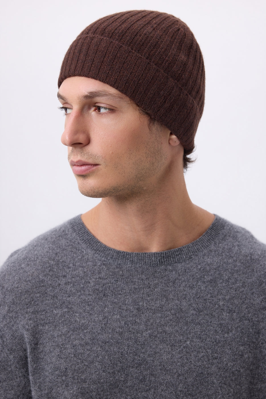 Muts Hat - Chocoladebruin - Unisex - 100% Kasjmier