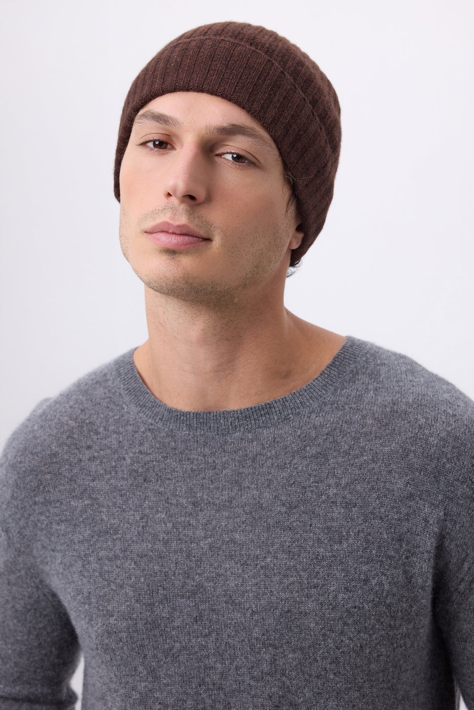 Muts Hat - Chocoladebruin - Unisex - 100% Kasjmier