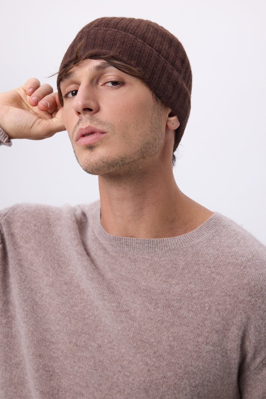 Muts Hat - Chocoladebruin - Unisex - 100% Kasjmier