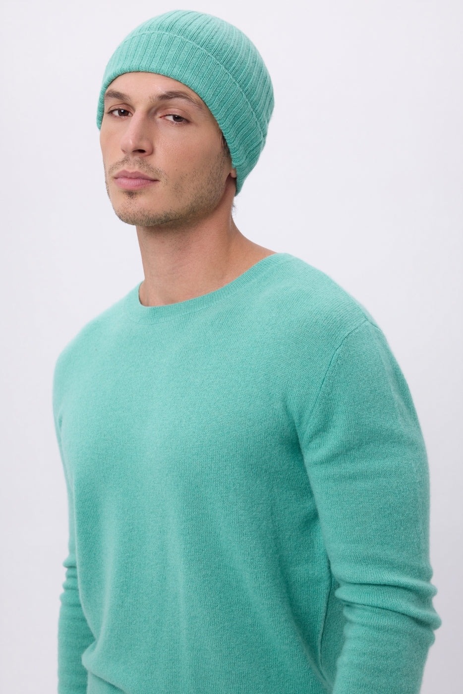 Berretto Hat - Verde Pastello - Unisex - 100% Cashmere