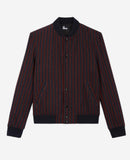 The Kooples - Blouson Raye Coude En Daim - Homme