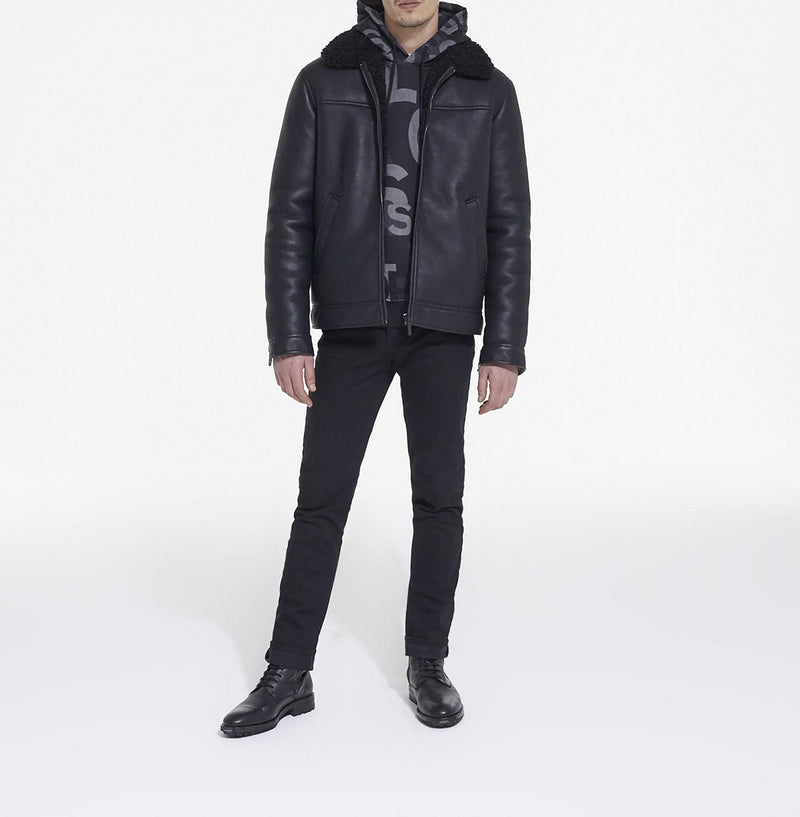 The Kooples - Blouson Biker En Fausse Fourrure - Homme