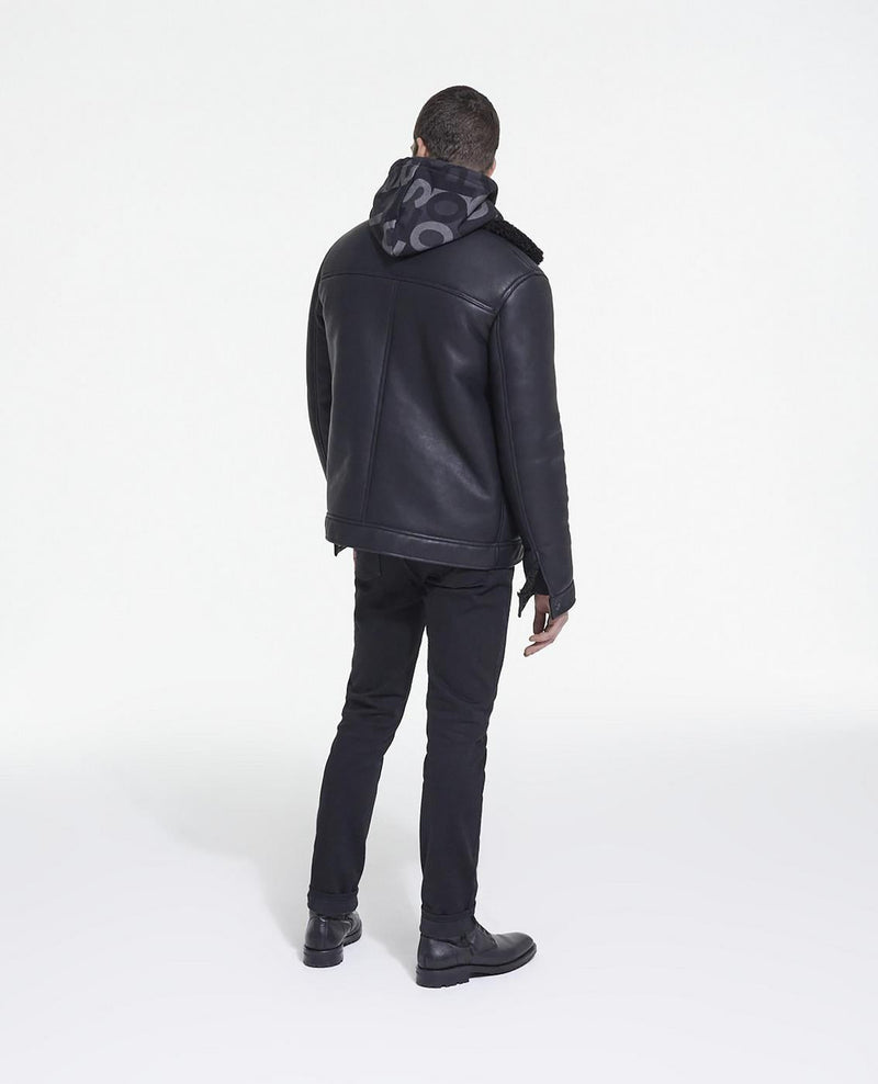 The Kooples - Blouson Biker En Fausse Fourrure - Homme