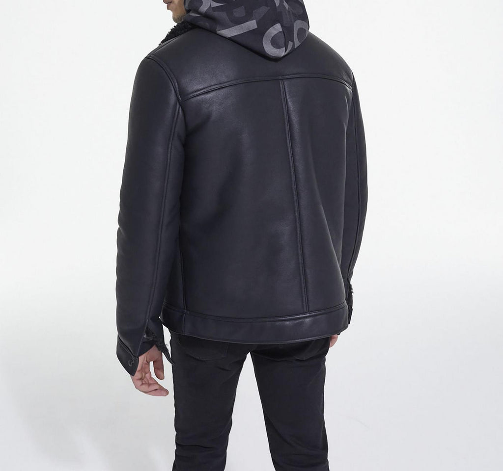 The Kooples - Blouson Biker En Fausse Fourrure - Homme