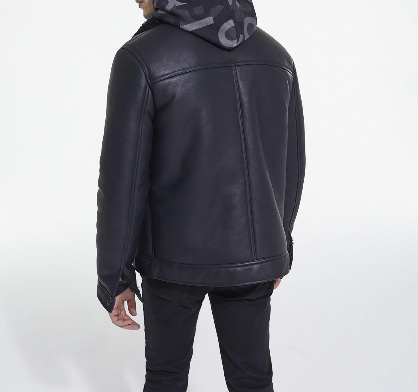 The Kooples - Blouson Biker En Fausse Fourrure - Homme