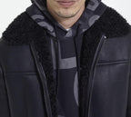 The Kooples - Blouson Biker En Fausse Fourrure - Homme