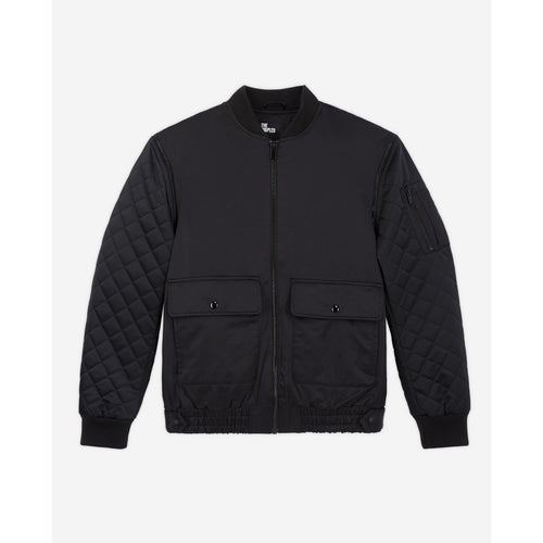 The Kooples - Bomber Bi-Matiere Satin - Homme