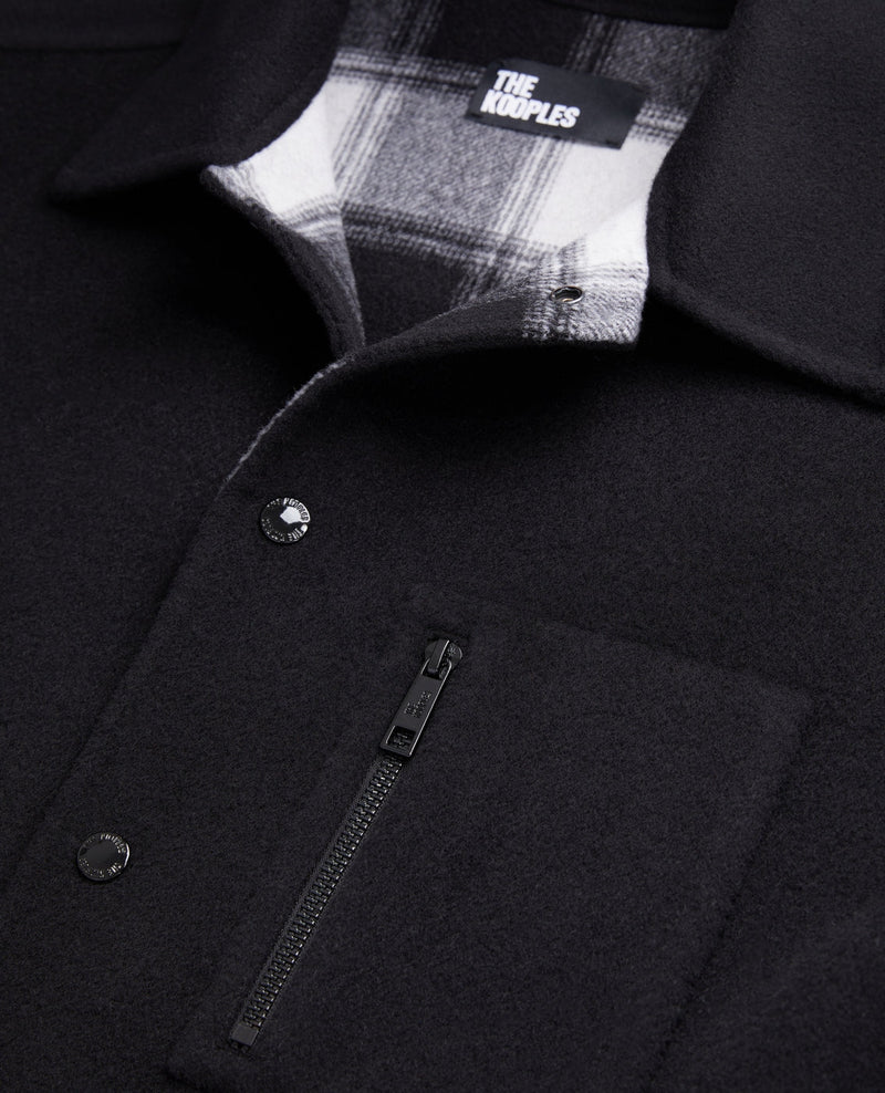 Chaqueta de lana - Negro - Hombre