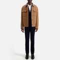 The Kooples - Blouson Surchemise Brode Au Dos Avec Pipping Cuir - Homme