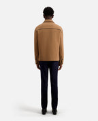 The Kooples - Blouson Surchemise Brode Au Dos Avec Pipping Cuir - Homme