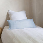Housse De Coussin Unie En Lin Lavé Hbsmoothie - Aqua