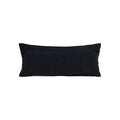 Housse De Coussin Unie En Lin Lavé - Noir