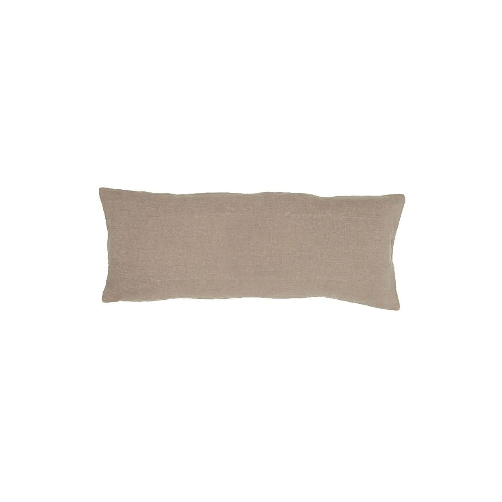 Housse De Coussin Unie En Lin Lavé - Naturel