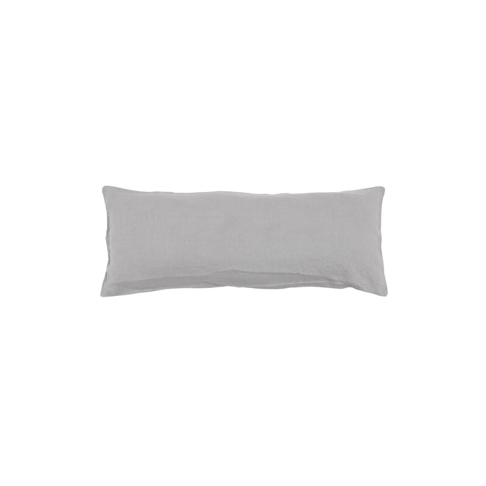Housse De Coussin Unie En Lin Lavé Hbsmoothie - Orage