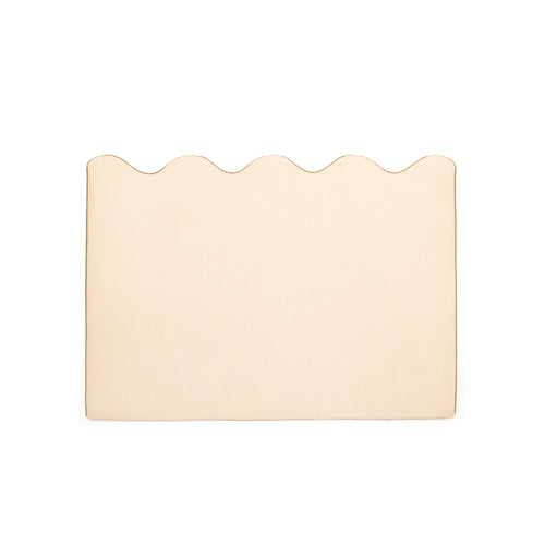 Tête De Lit - Mediterranean - Lin Beige, Passepoil Coton Kaki - L 180 Cm