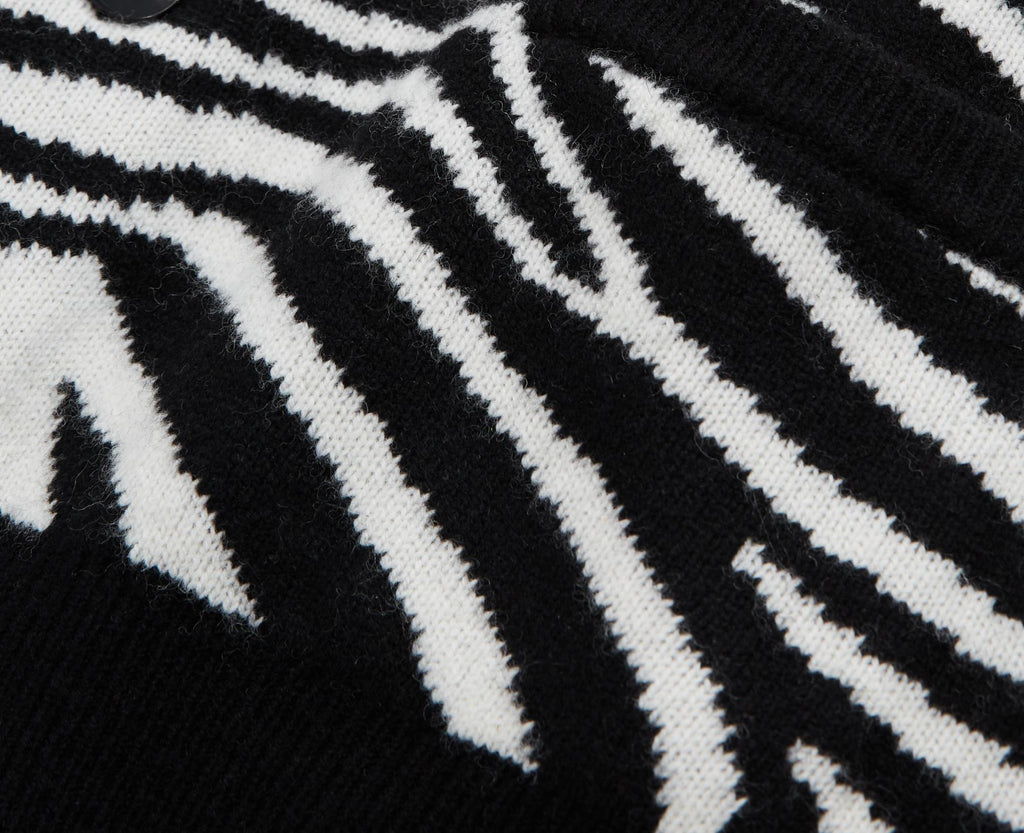 The Kooples - Gilet En Laine - Noir Et Blanc - Homme